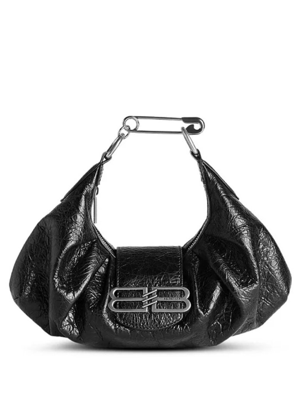 Balenciaga Pamela Monogram Leather Chain Crescent Shoulder Crossbody Bag